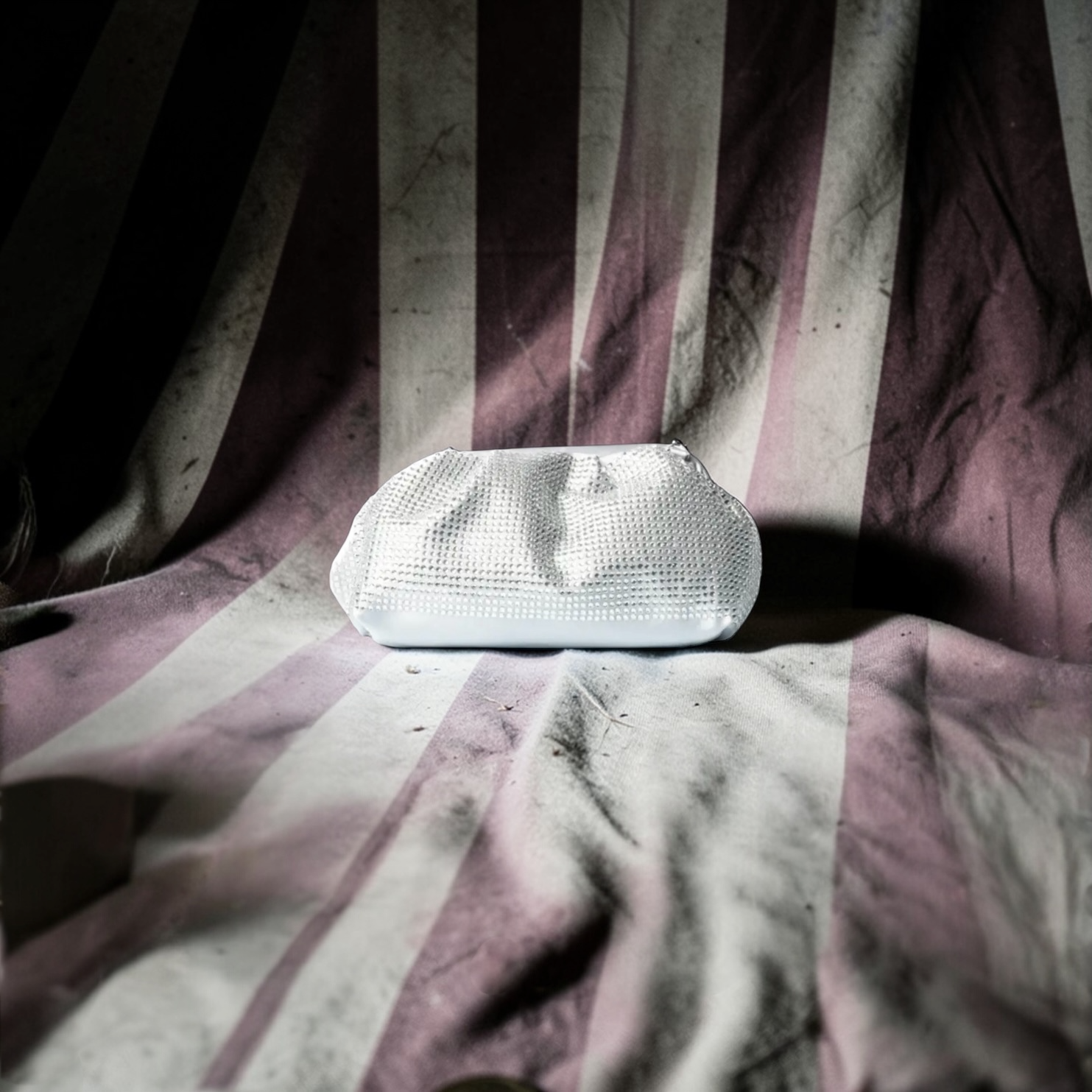 Silver Crystal Clutch