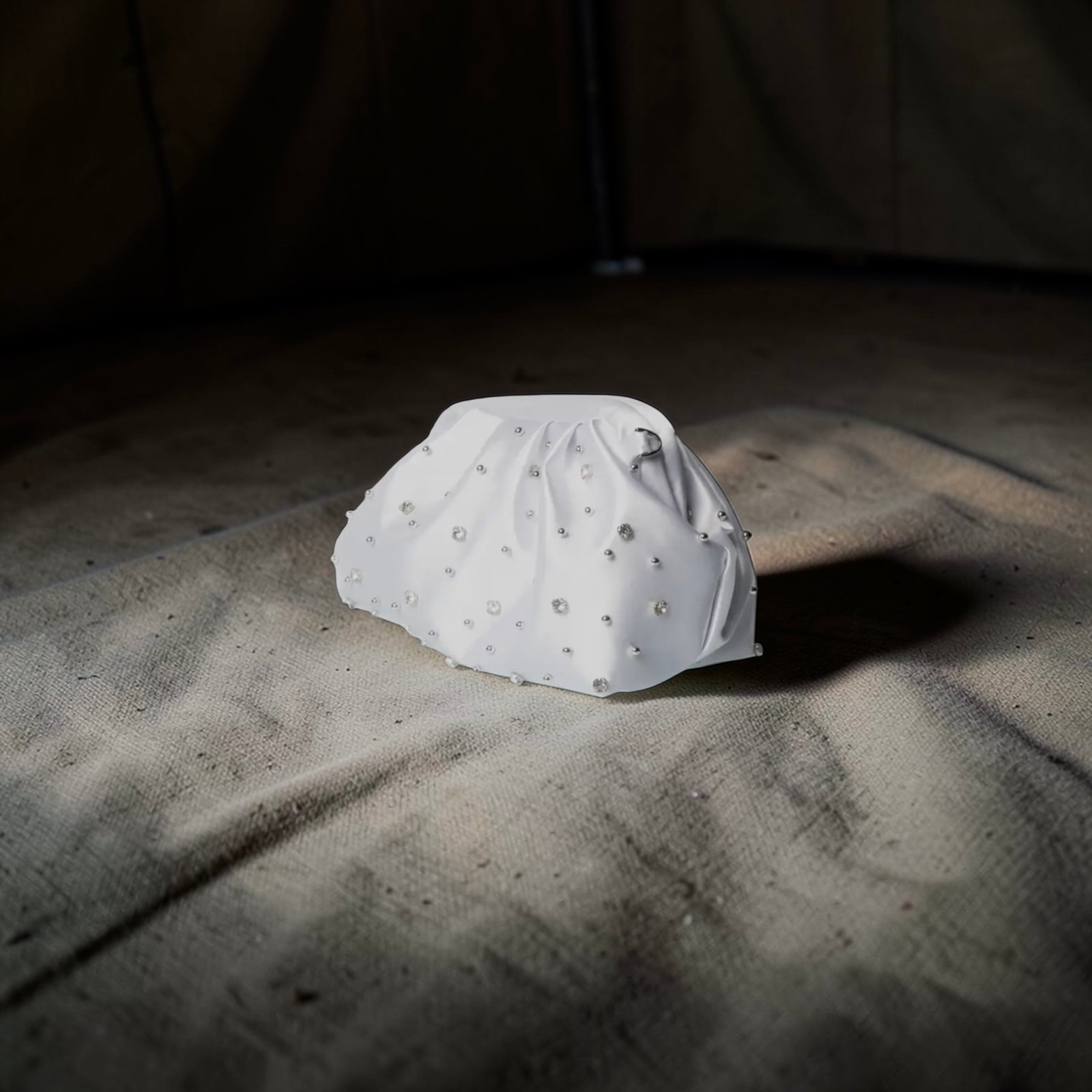 White Crystal Clutch - Night