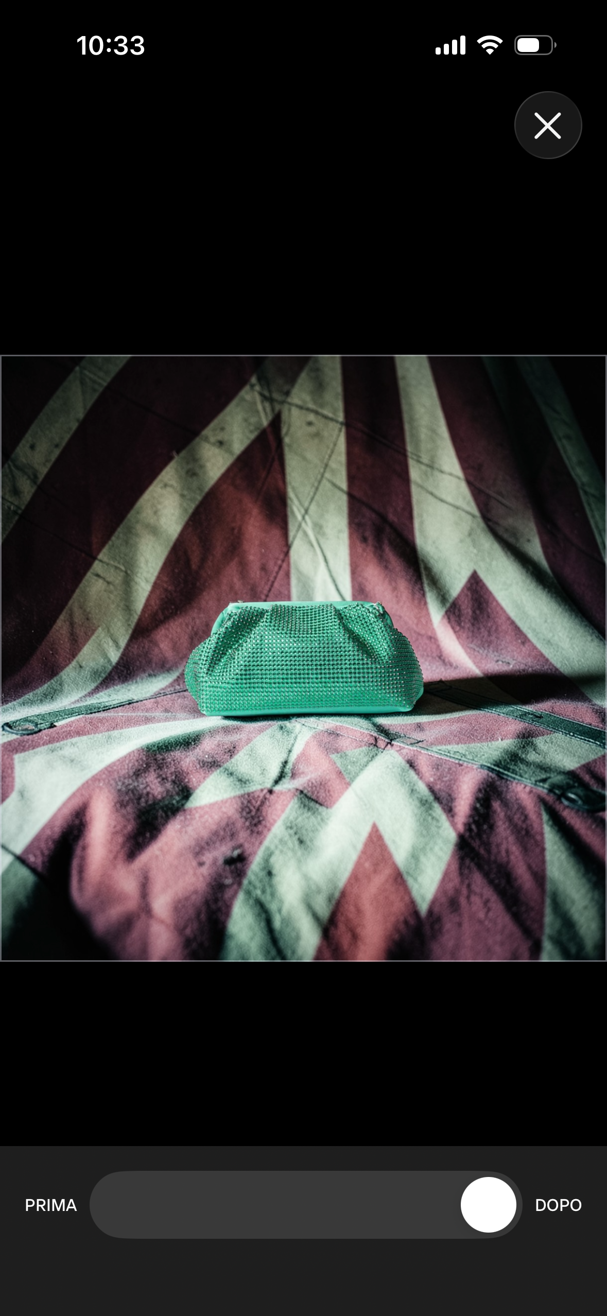 Emerald Crystal Clutch - Mesh Detail